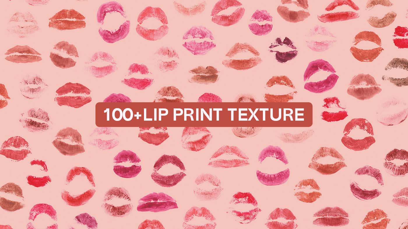 100+ Lip Print Textures - Bundle